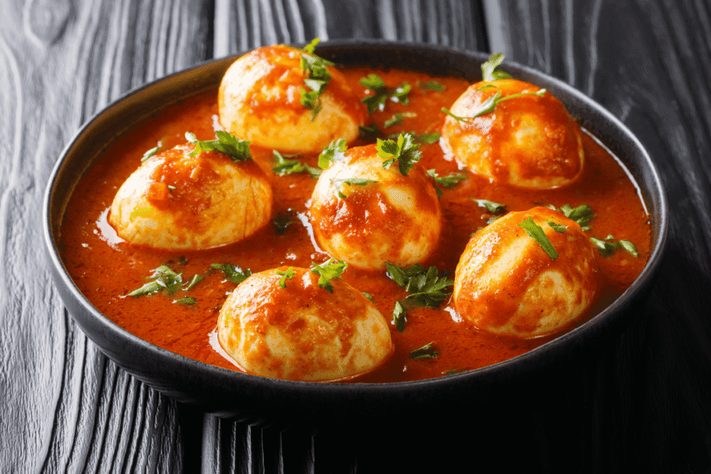 Egg curry ready