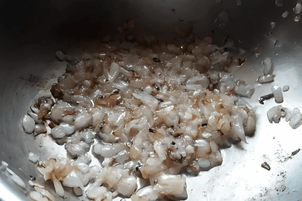 egg curry Instructions 3,onion frying
