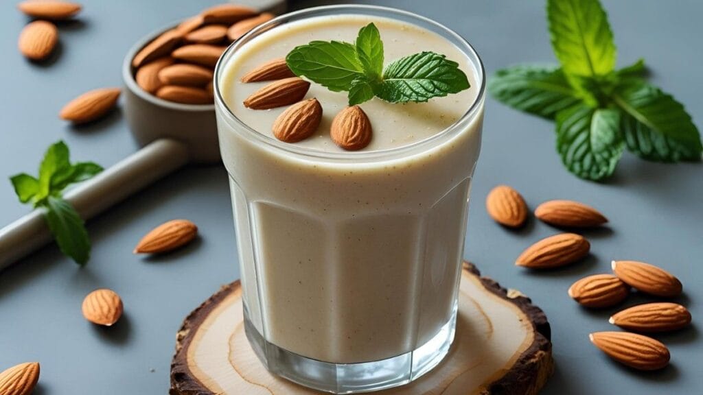 Almond milk smoothie Glass